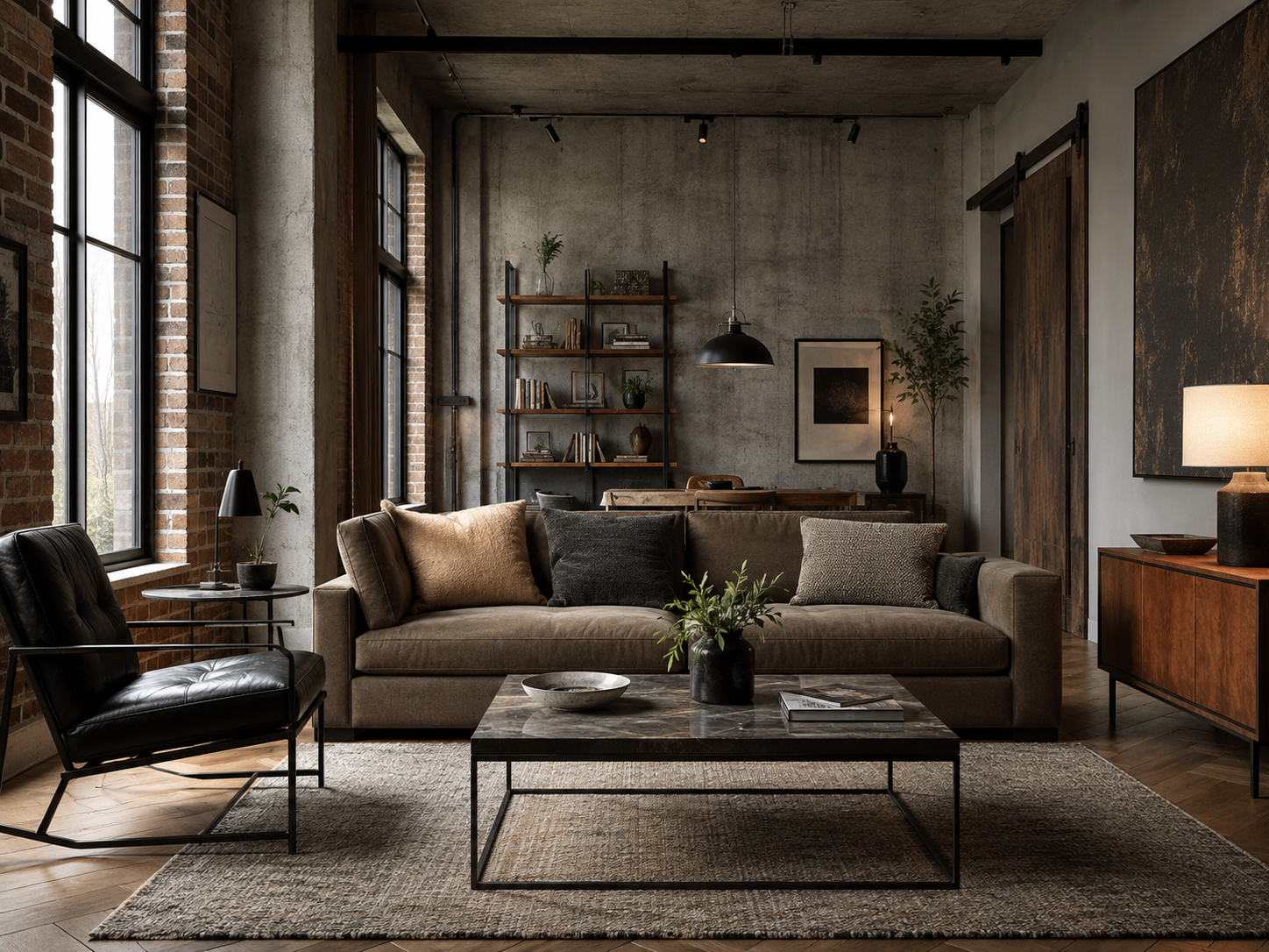 Industrial interior style direction