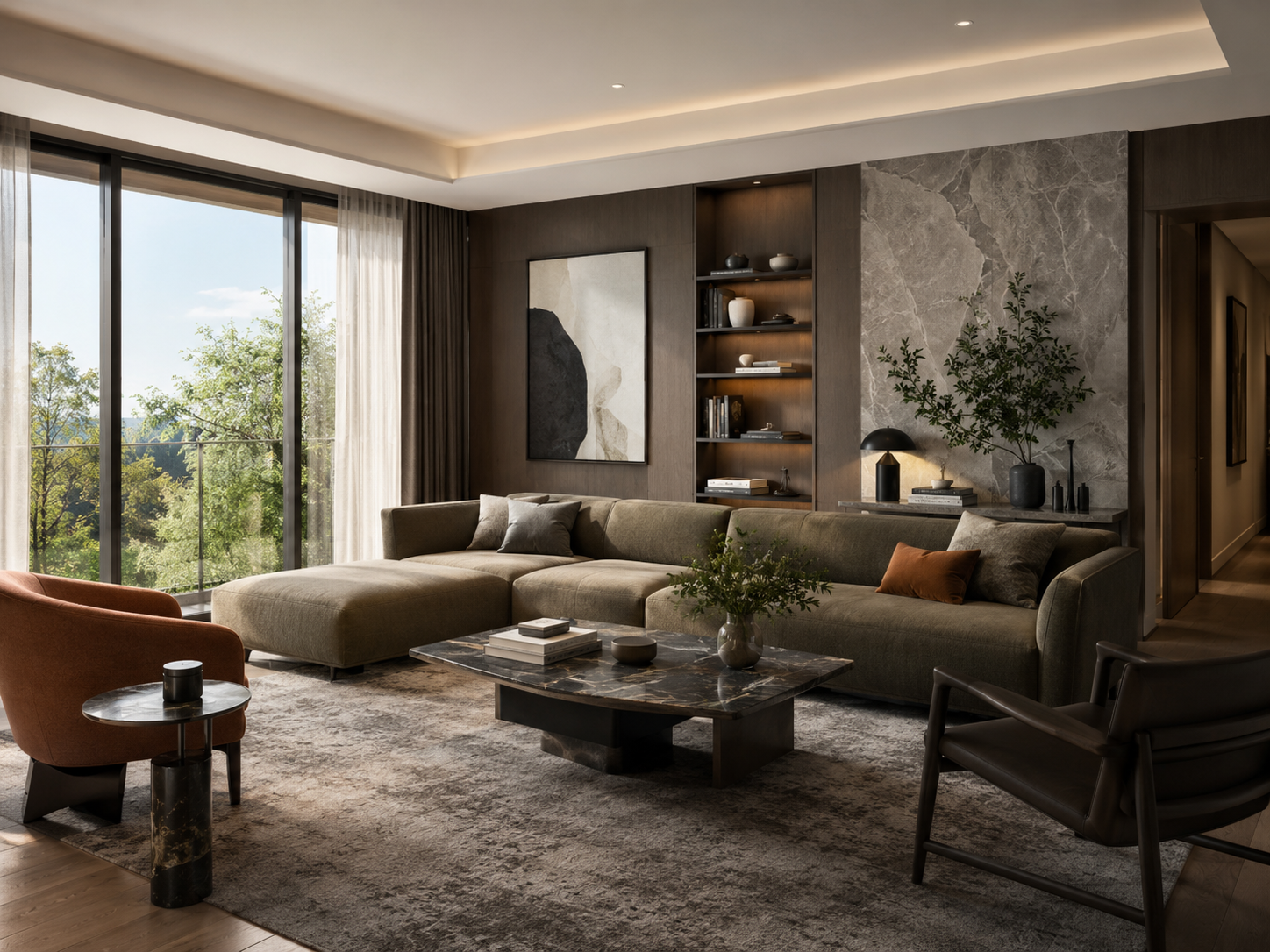 Interior photo with a clearly visible recoloring area