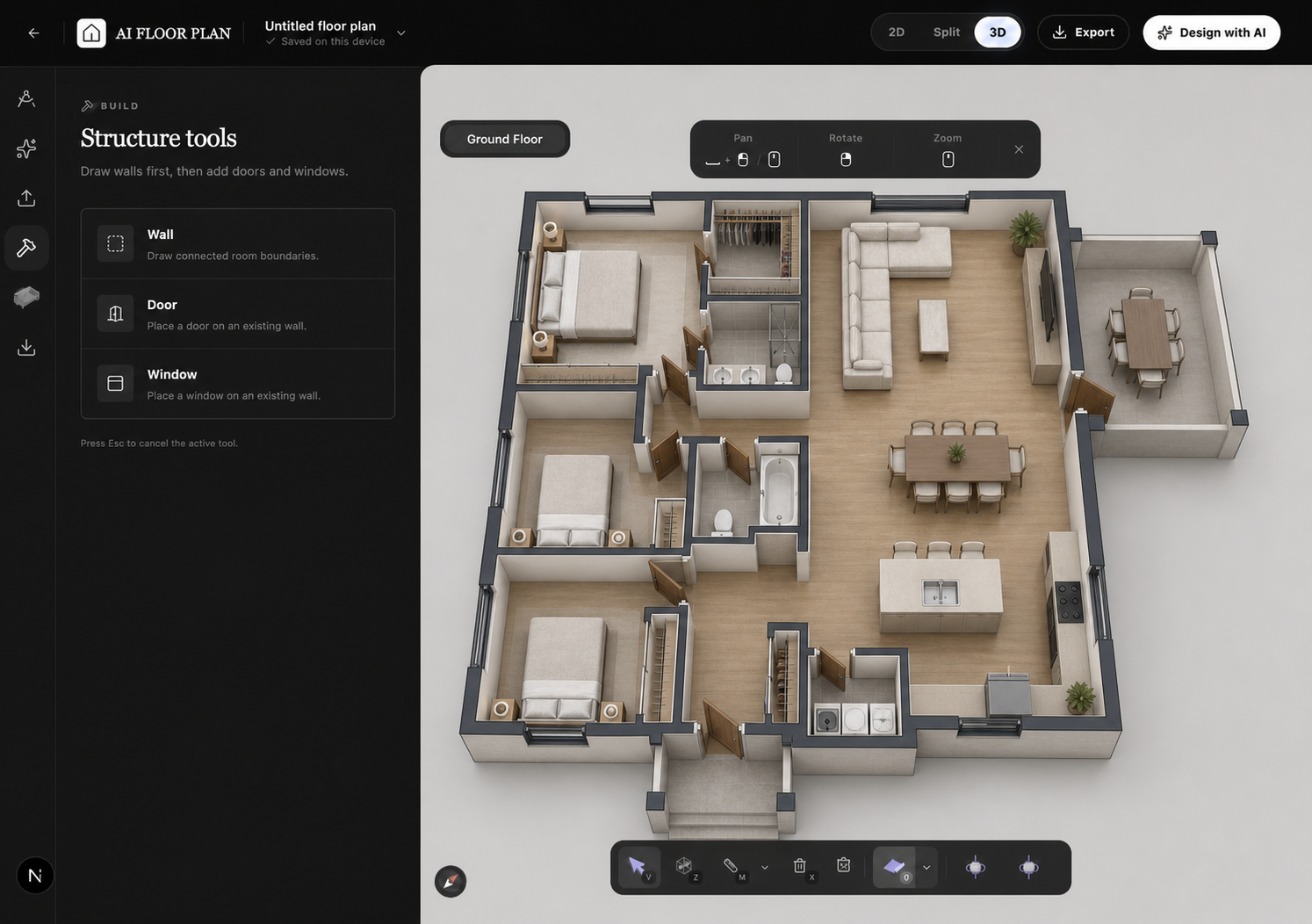 2D floor plan preview